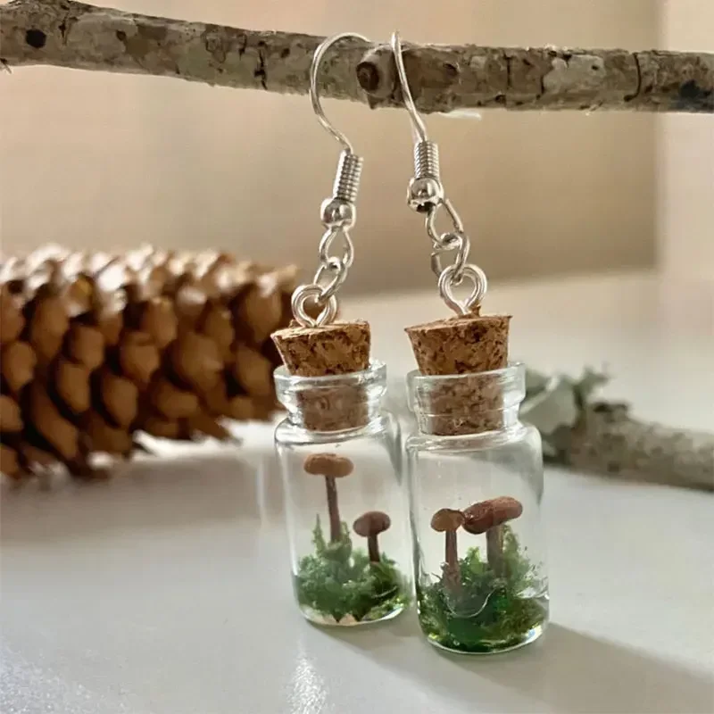 Real Mushroom Earrings Jar/Bot - Preserved Moss Sheet recension och pris