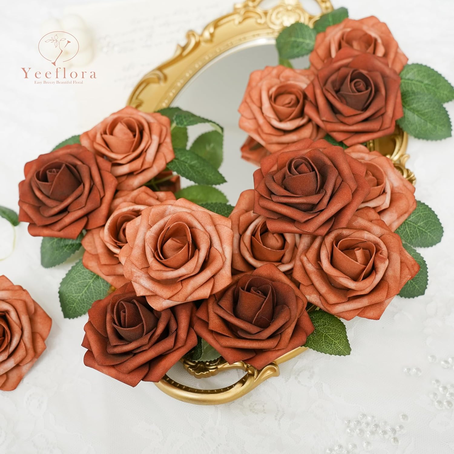 25pcs Artificial Rose for DIY  - Florist Supply Bulk recension och pris